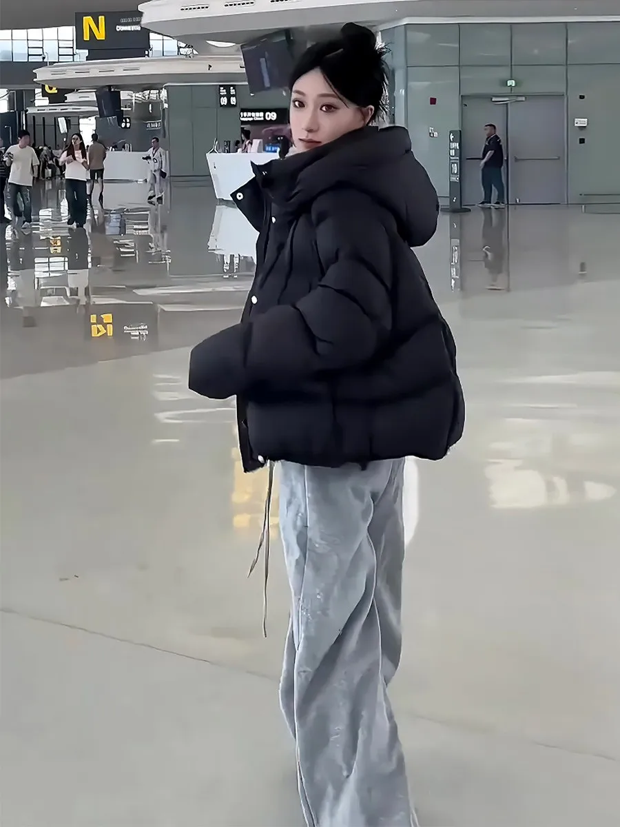 

Women's ort Thiened White Du down Jaet Winter New Arrival Trendy Hooded Dstring Warm Outerwear Commute Sle