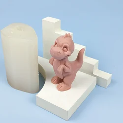 3D A Standing Dinosaur Candle Mold, Animals Moulds, Silicone, Wedding, Birthday, Valentine's Day, PRZY, DW0454