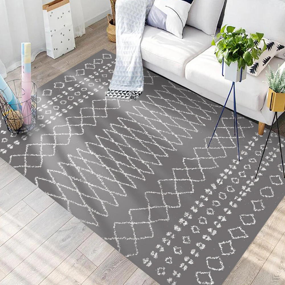 

Bedside Rugs Washable Large Area Rug Carpet Foldable Decoration Carpet Lounge Rug Non Slip Soft Low-Pile for Living Room Bedroom