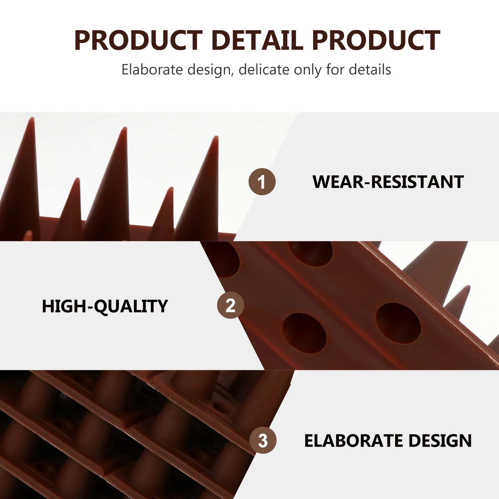 

10 Sets Anti Bird Spikes Plastic Pigeon Prevention Spike Deep Brown Effective Solution Prevent Climbing