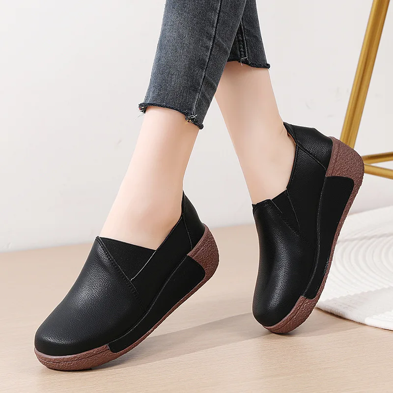 2023 New Warm Plush Faux Suede Female Boots Wedge Sneakers Women\'s Korean Swing Platform Shoes Fashion Increase Casual Shoes