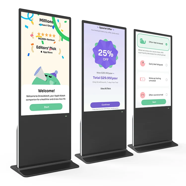 Best Selling Smart  Vertical LCD Advertising Display Interactive Panel Digital Signage Totem Floor Standing Touch Kiosk