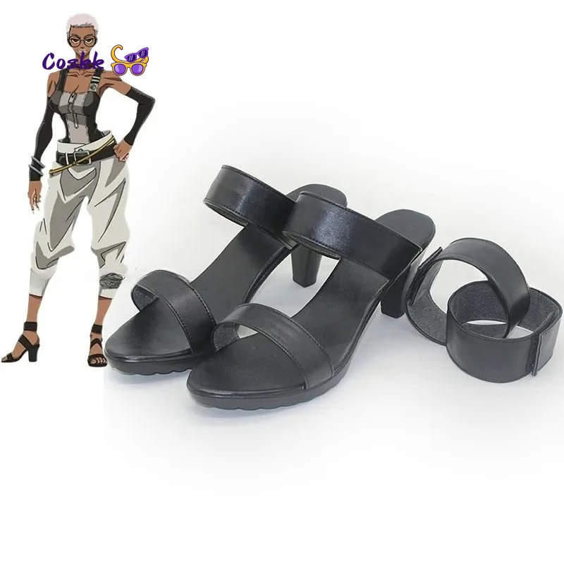 

Gachiakuta Semiu Grier Cosplay Shoes Boots Anime Black High-heeled Sandals Halloween Carnival Party Props For Adult Women Girls