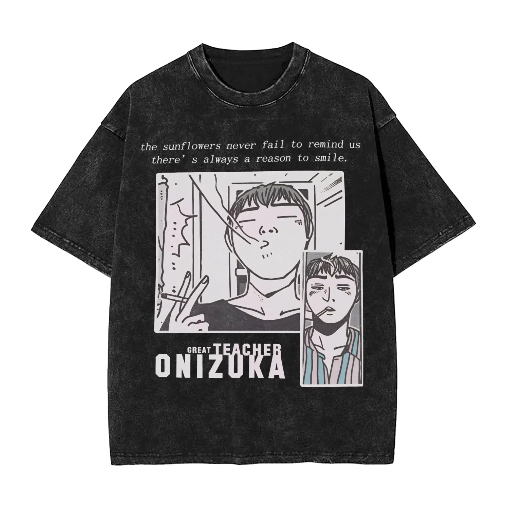 Anime Great Teacher Onizuka T Shirt Summer  Awesome T Shirts Cotton Popular Tshirt For Man Short Sleeve Simple Clothes