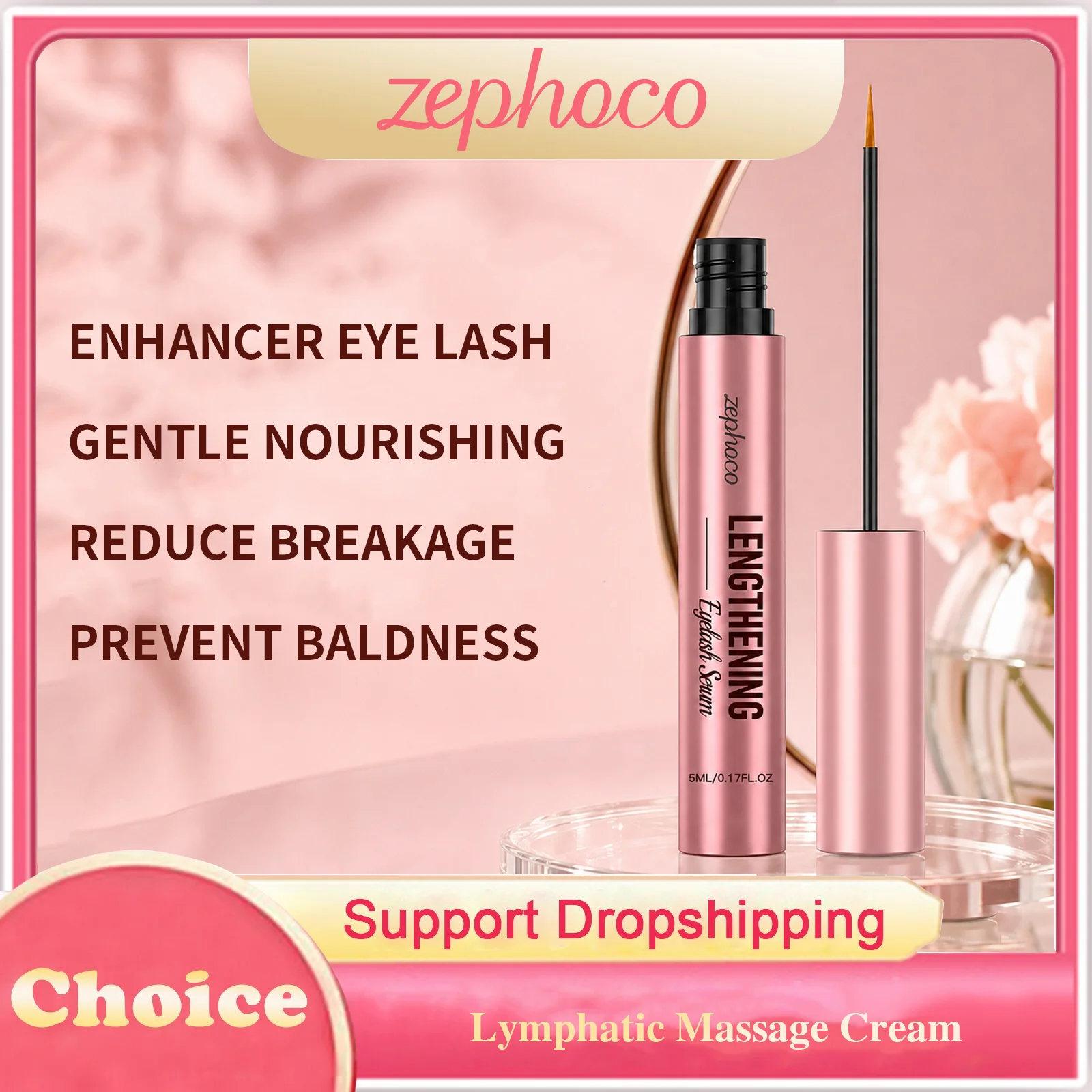 Eyelash Growth Serum Non-Irritating Enhancer Eye Lash Lengthening Fuller Thicker Gentle Nourishing Eyelash Clusters Eyelash Care