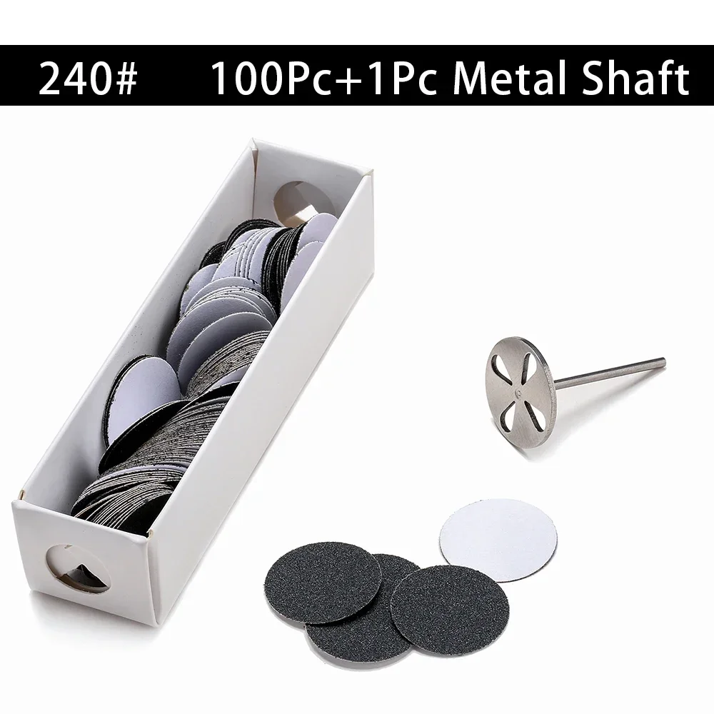 100 قطعة ورق الصنفرة القابل للاستبدال مع القرص 25 مللي متر أداة إزالة مسامير الكالس باديكير الصنفرة مسمار مثقاب الخشب الملحقات #4