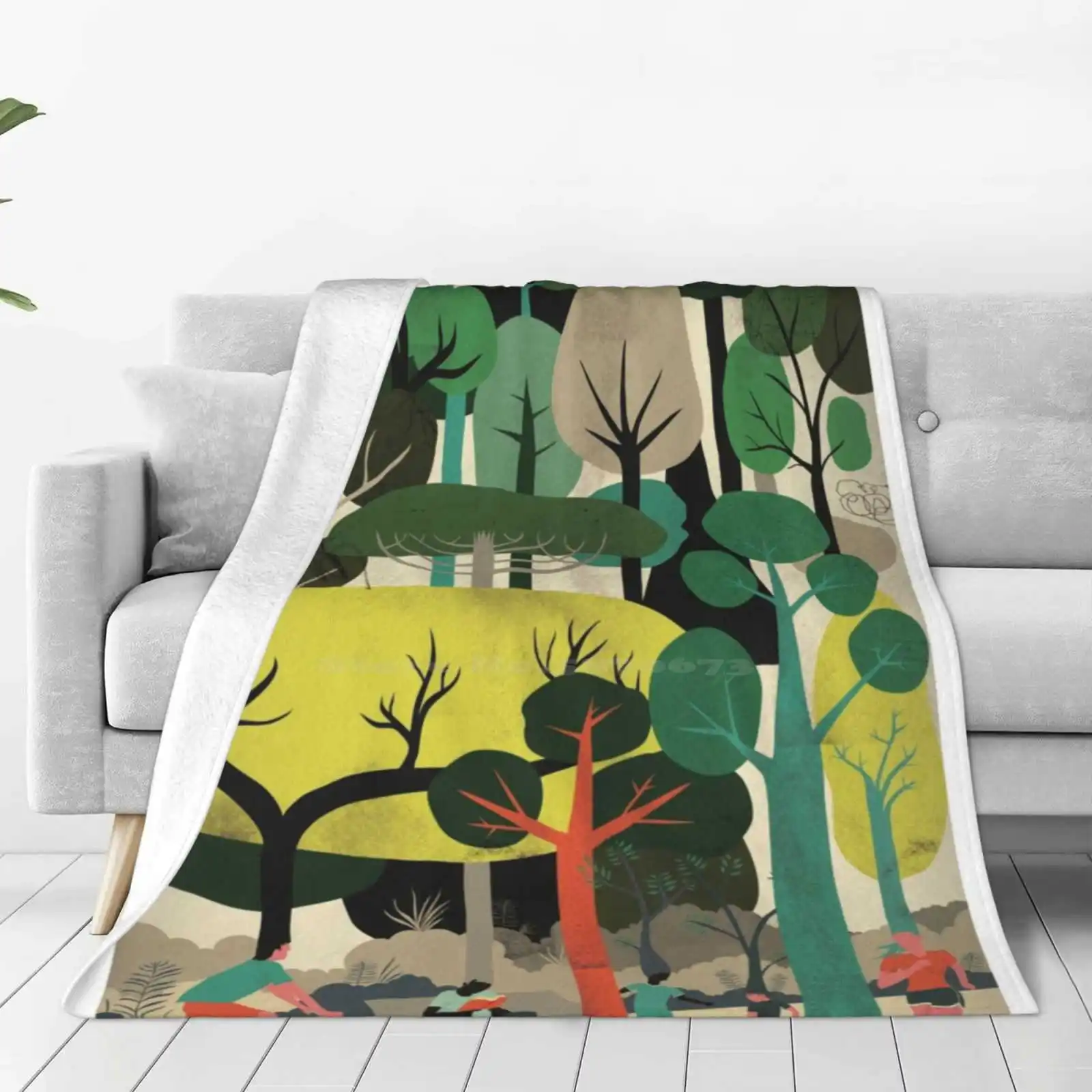 We Are Trees Latest Super Soft Warm Light Thin Blanket Trees Nature Organic People Park Green Sustainability Yellow Forest