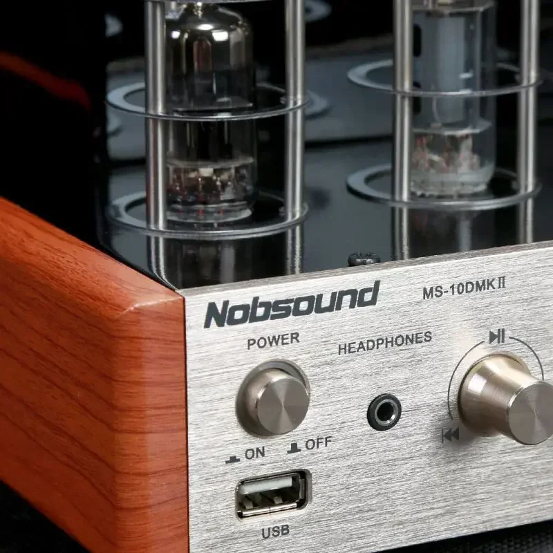 НОВЫЙ черный/серебристый ламповый усилитель Nobsound MS-10D MKII Hifi 2,0 с USB/входом Bluetooth/усилитель продаж TOP, аудиоусилитель 25 Вт * 2