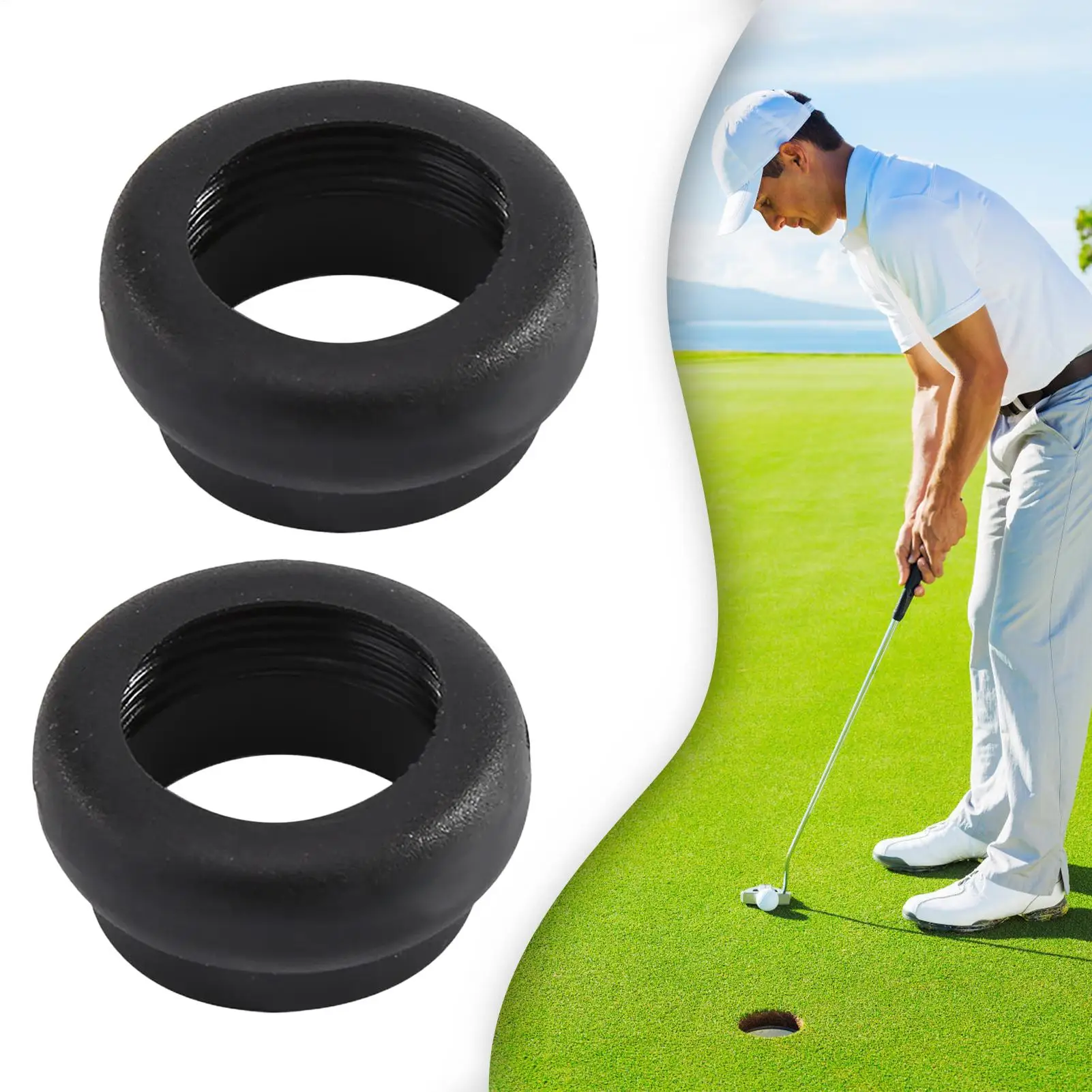 

Golf Club Ring Anti-Slip Rubber Training Tool 2 Pieces Finger Position Golf Club Corrector For Adults Men Women Beginner Outdoor