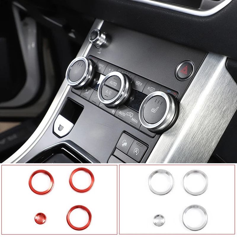 

For 2012-2018 Land Rover Evoque Air Conditioner Volume Knob Ring Aluminum Alloy Thermal Control Switch Car Accessories