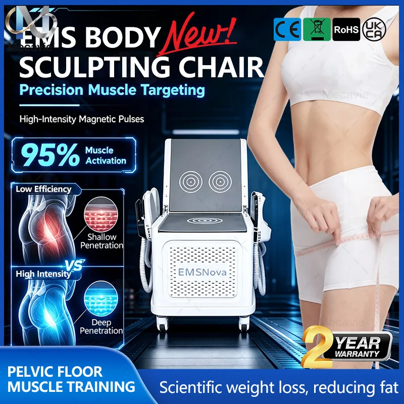 6500W Portable RF EMS Muscle Stimulator,Fat Reduction Muscle Building Buttock Lifting, Skin Firming Body Contouring BeautyDevice