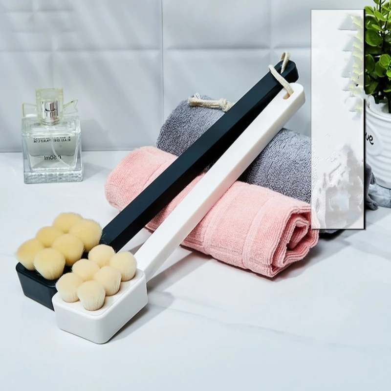 

Long Handle Detachable Shower Brush Soft Bristle Body Back Cleaning Scrubber Dual Purpose Bathing Brush Skin Exfoliating Massage