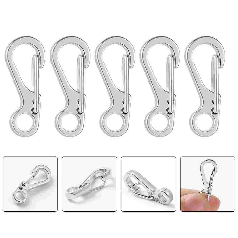 10 Pcs Tassel Keychain Buckle Clothes Hanging Rack Elastic Rings Wire Cable Coat Hangers