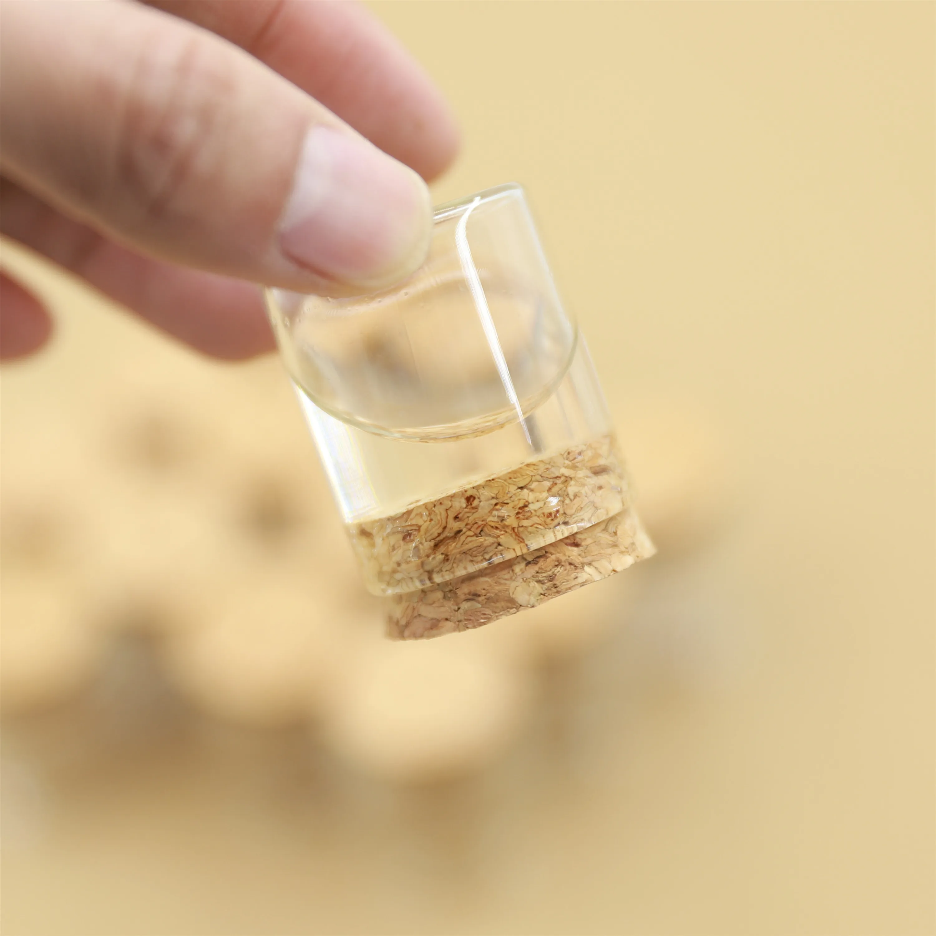 24 개/몫 25*30*35mm 12ml 작은 유리 병 마개 유리 항아리 테스트 튜브 코르크 향신료 미니 DIY 병 용기 항아리