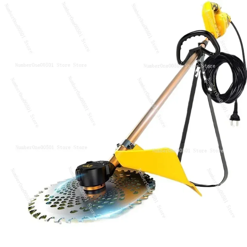 New 220V plug-in electric lawn mower with wired high-power weeding machine and multifunctional AC weeding device