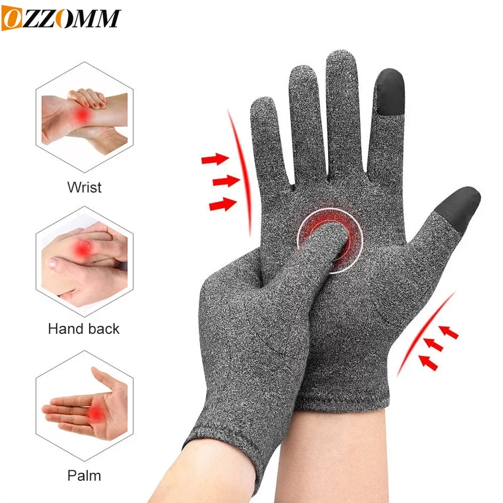 1 Pair Full Finger Arthritis Gloves,Compression Gloves for Women Men,Hand Gloves Support and Warmth for Hands,Finger Joint Pain