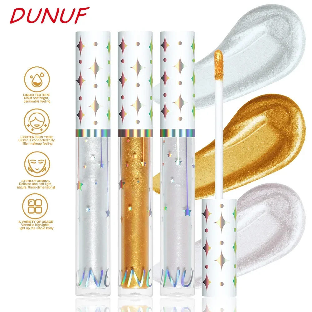 DUNUF Liquid Highlighter Face Contouring Pearlescent Makeup Brightener Bronzer Glow Body Face Contour Shimmer  Minator Cosmetics