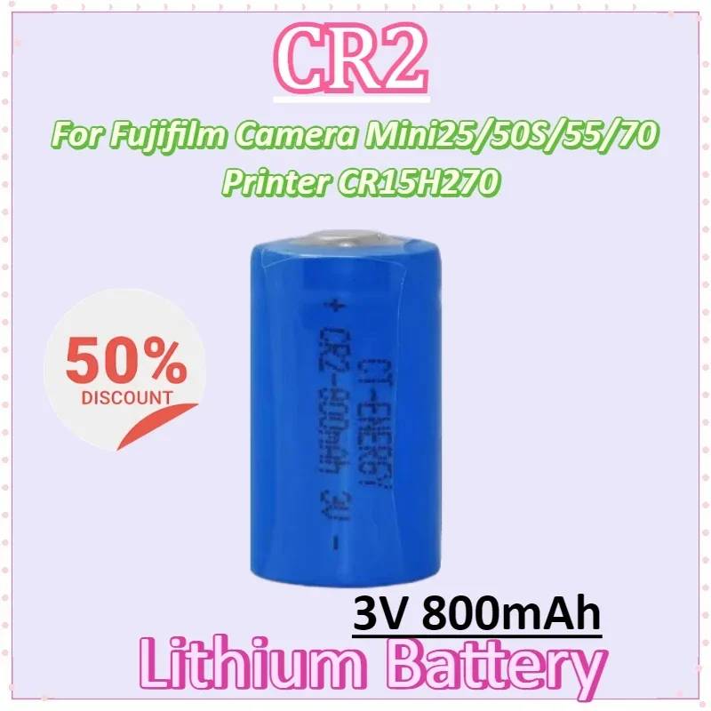 

Литиевая батарея CR2 3 В 800 мАч для камеры Fujifilm Polaroid Mini25/50S/55/70, принтер CR15H270, оборудование для измерения расстояния