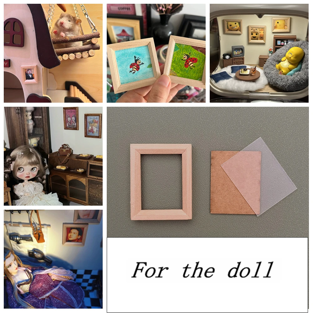 

1/6 1/8 1/10 1/12 Blythe bjd аксессуары для кукол мини фоторамка игрушка DIY рамка для кукольного дома