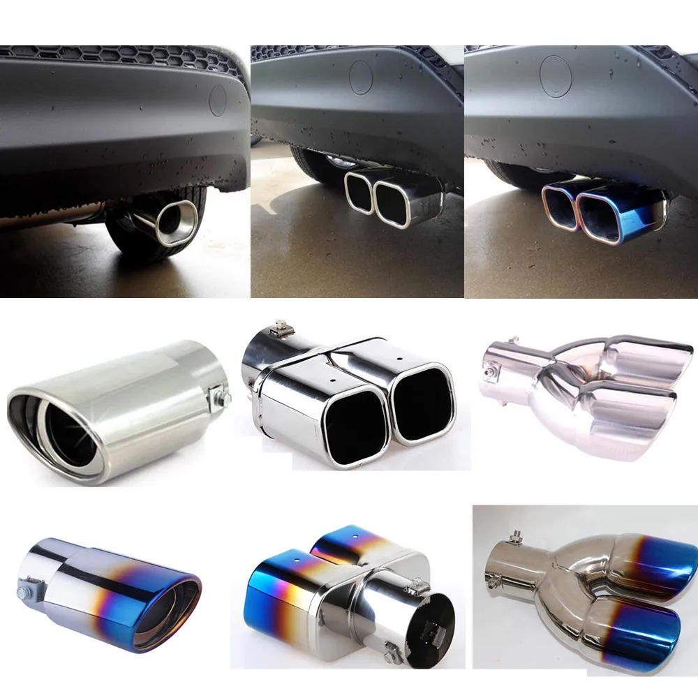 

Car Frame Muffler Exterior End Pipe Dedicate Stainless Steel Exhaust Tip Tail Outlet 1pcs For Hyundai Tucson 2015 2016 2017 2018