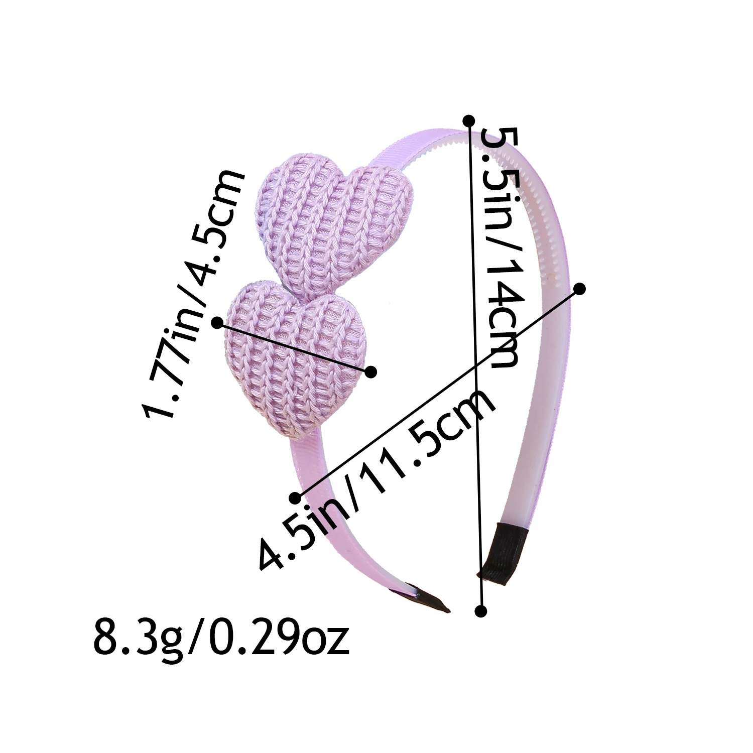 6pcs Cute Heart Headbands for Girls Fabric Heart Headbands Kids Children Plastic Teeth Hairbands Girls Party Hair Accessories view 6
