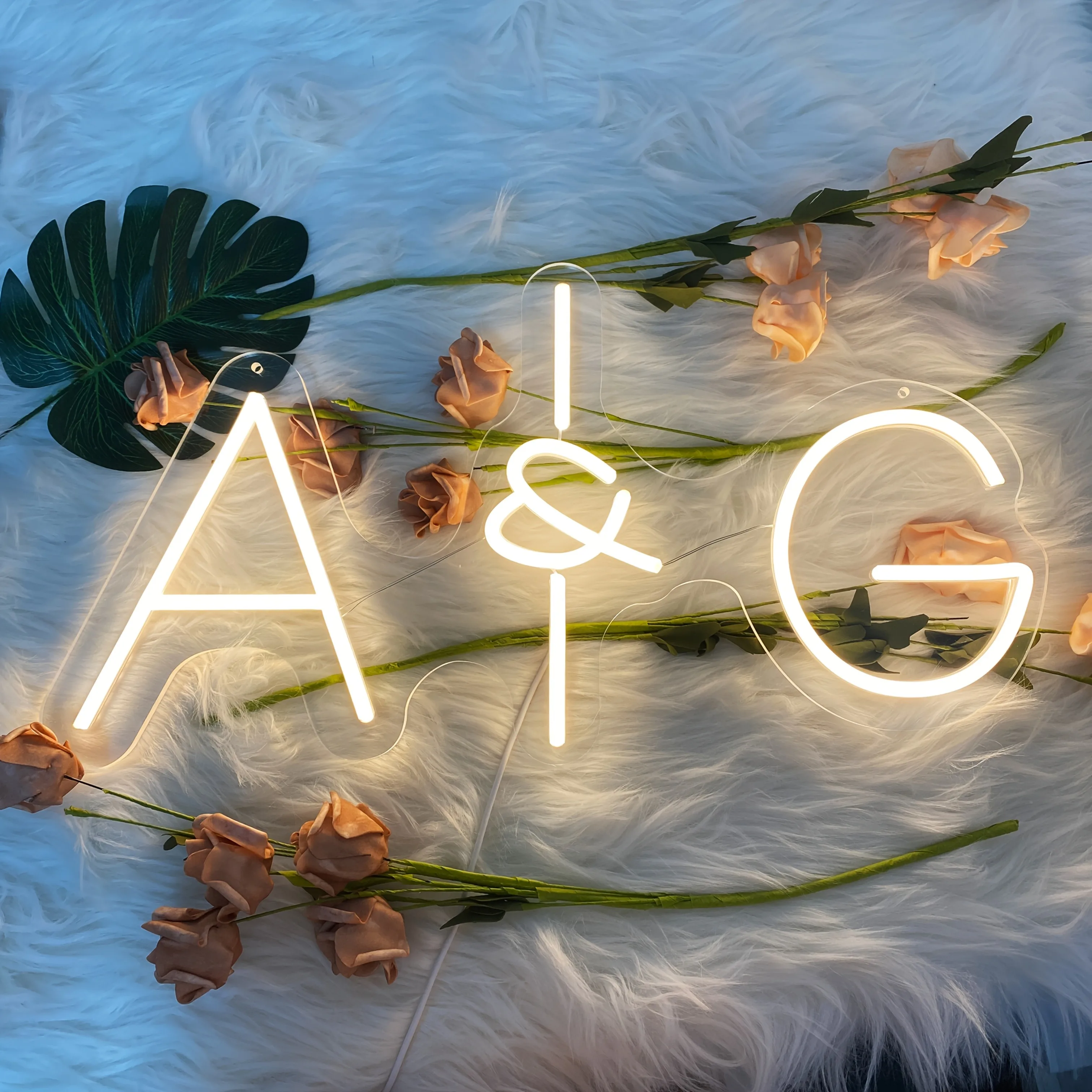 Custom LED Neon Sign Personalized Alphabet Signs Letters , Dimmable Romantic Wall Decor for Weddings, Anniversaries, Proposals - view 2