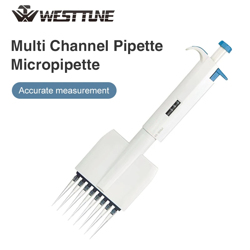 

Westtune Multichannel 0.5μl-300μl Variable Volume pipette Manual Digital Adjustable 8/12 Channels Micropipette for Lab Supplies