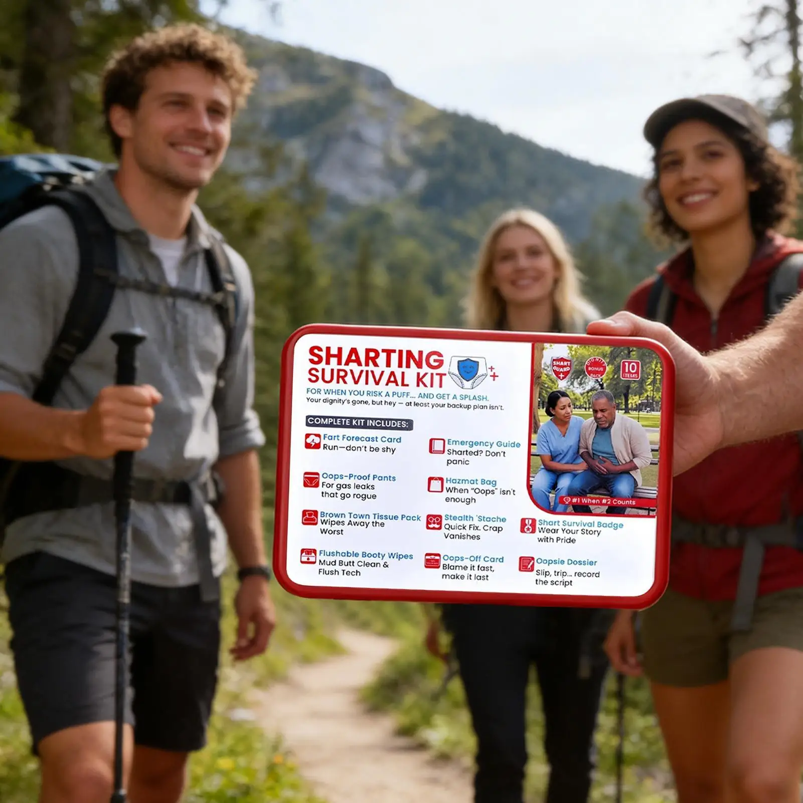 Kit de sobrevivência multifuncional leve – Aventura ao ar livre e equipamento de emergência para escalada, caminhada, camping, viagens, homens, mulheres