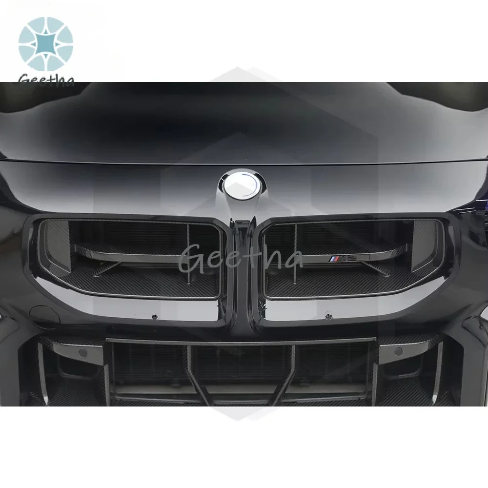 

CS Style Dry Carbon Fiber G87 M2 Grille for BMW M2 G87 Front Bumper Air Vent Frame Double Kidney Grill Center Mesh Trim Body Kit