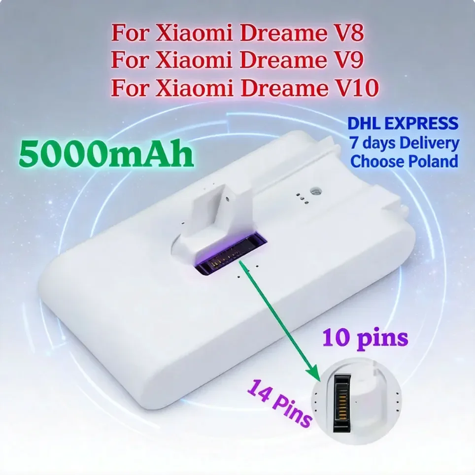 5000mAh Li-Ionen-Akku für Dreame V8 V10Pro V9P XR VVN3 VVN5 Handstaubsauger Ersatzakku