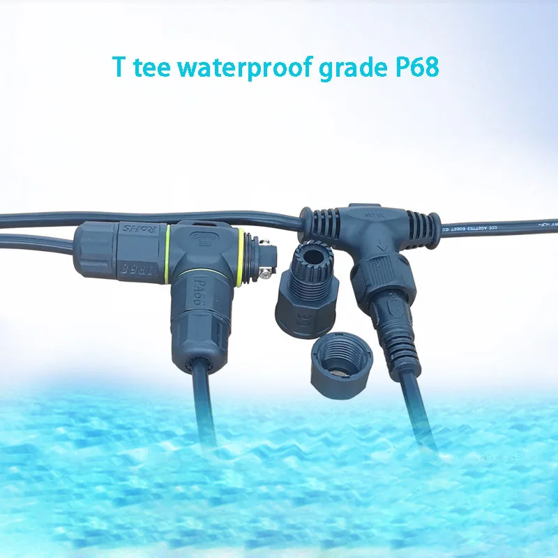 

Tee L20 2/3/4/5/6/7/8 Pin T-Type Waterproof Connector IP67 LED Connector Automotive Electrical Wire Connector Current Rating 20A