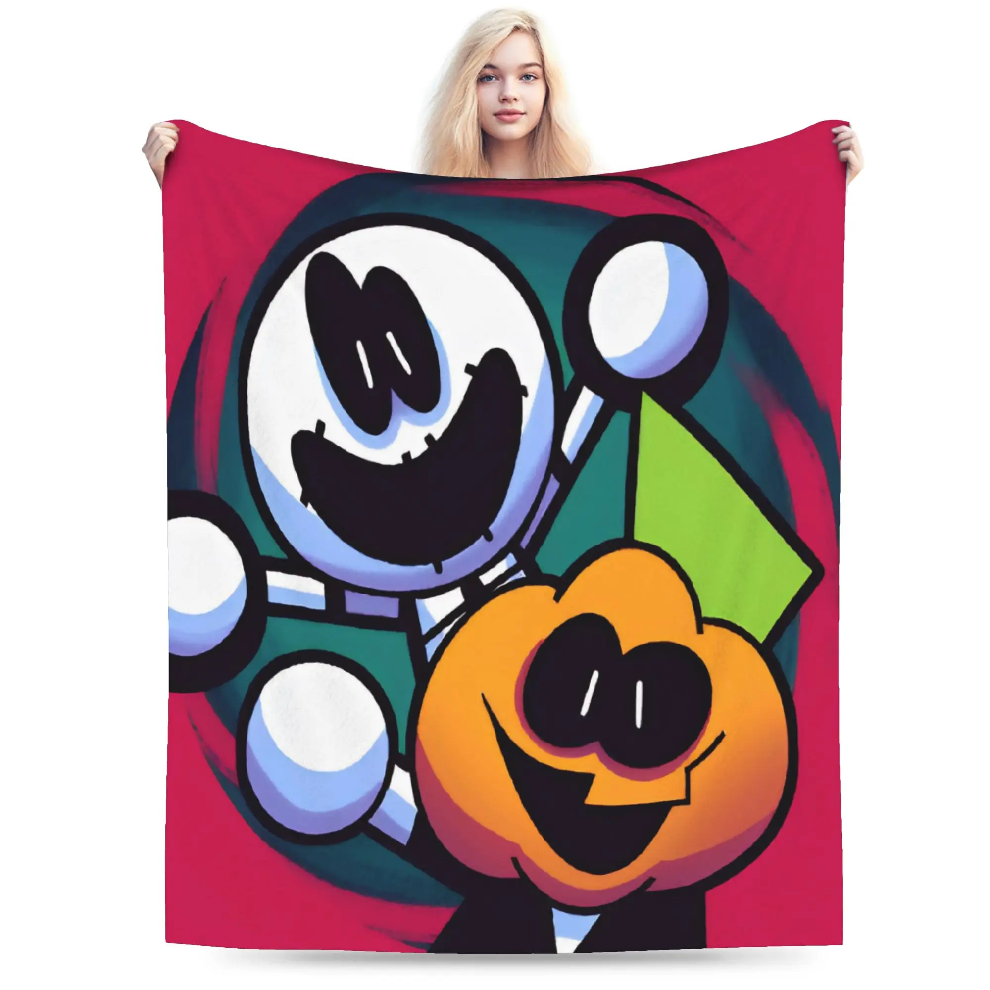 Spooky Month Blankets Flannel  Multifunction Super Soft Throw Blankets for Home Plush Thin Quilt