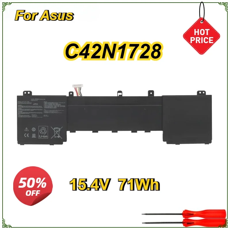 C42N1728 Laptop Battery for Asus ZenBook Pro UX550GE-E2019T,BN005R UX580GD-BN060T BN085T U5500 UX580GE UX550GD 4ICP5/41  71Wh