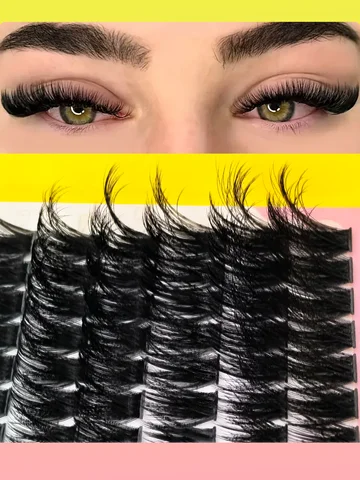 192PCS Faux Mink Lash Clusters – D Durl Long Individual Eyelashes, Soft & Natural Look, Mixed Lengths for DIY Eyelash Extensions