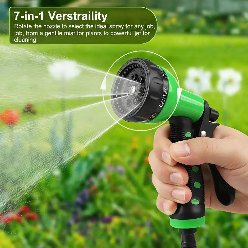 NEW Adjustable Garden Hose Spray Nozzle 7 Mode Water Sprayer with Ergonomic Non Slip Handle for Car Washing Lawn Garden Watering