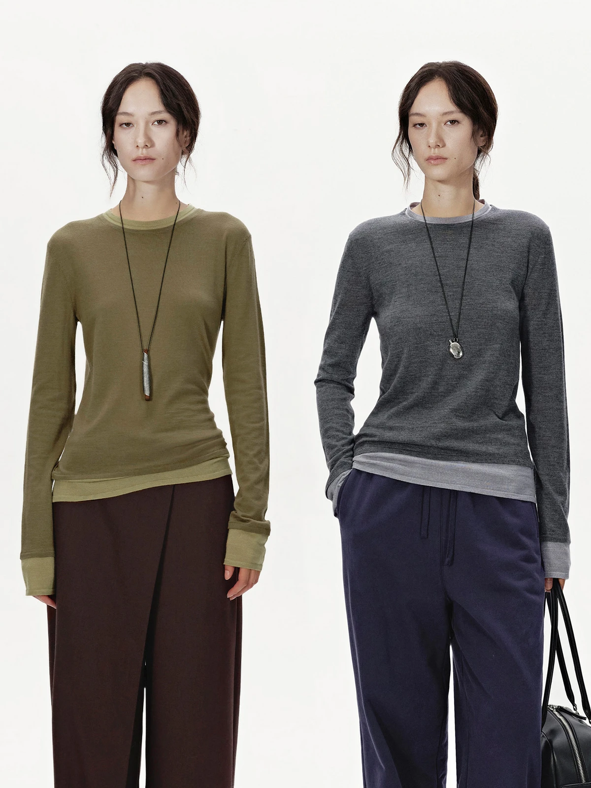 

Marllen00 женская футболка из чистой мериносовой шерсти, круглая, дышащая, легкая, осенне-зимняя, модная, повседневная, с застежкой-молнией