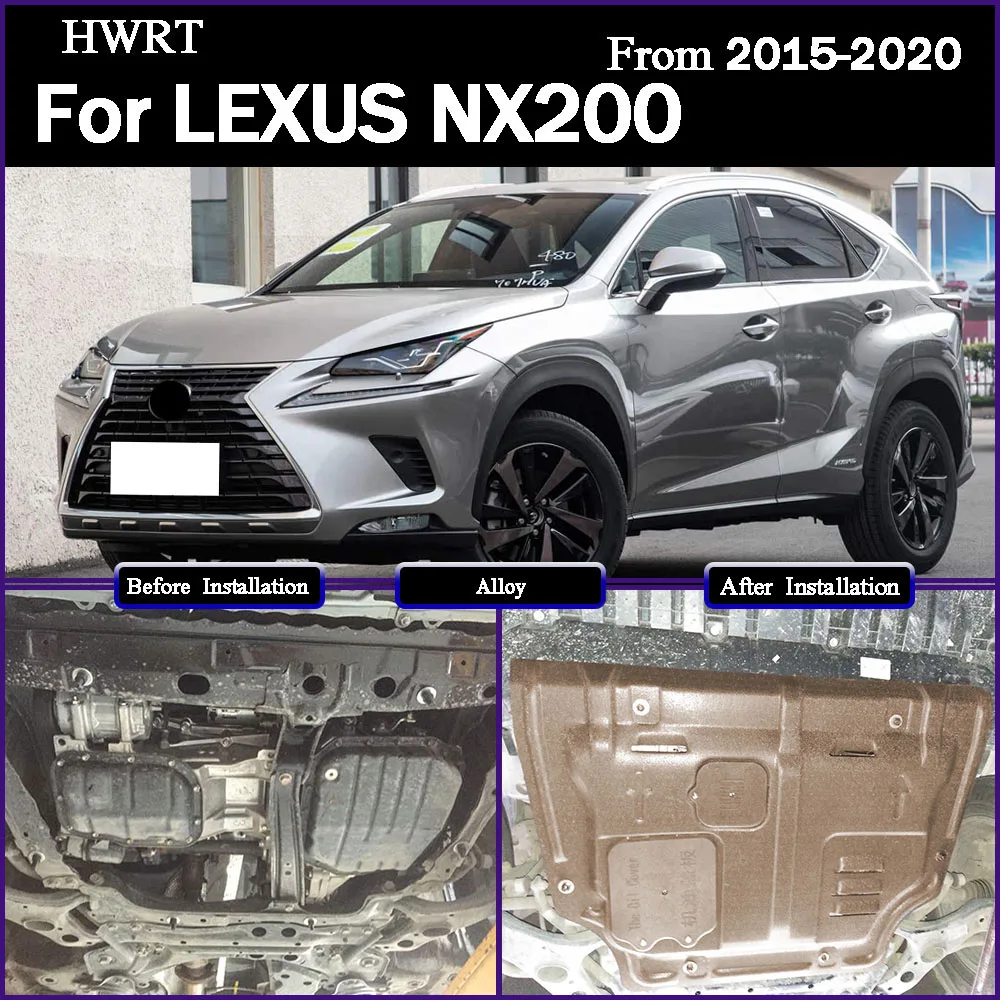 

For LEXUS NX200 2015-2020 2.0L Plastic steel Under Engine Guard Protection Device Engine Bonnets Engine Shield Car Accessories