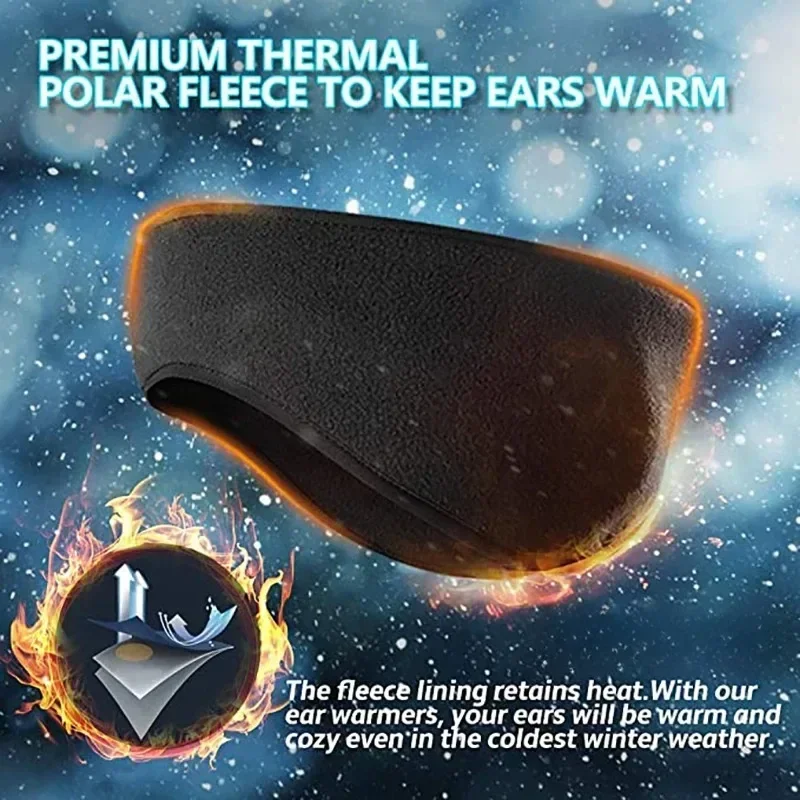 1Pcs Winter Fleece Earmuffs Cold Weather Ear Warmer Cover Cycling Ski Snowboard Outdoor Running Warm Ear Muff Headband Hair Band