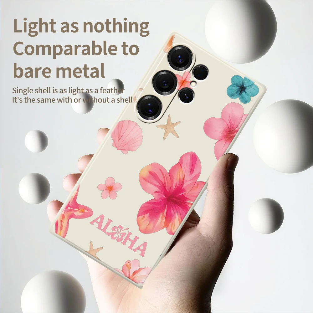 여름 꽃 무늬 삼성 갤럭시 S25 S24 S23 S22 S21 S20 울트라 플러스 S23 FE S21FE S20FE S10 플러스 실리콘 케이스/커버