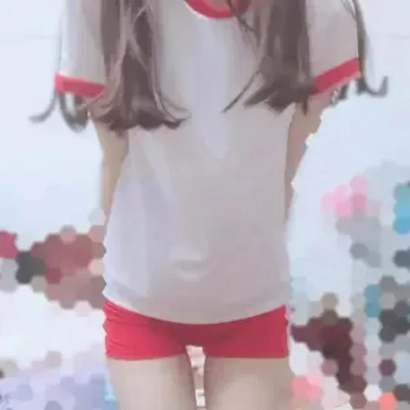 Blauer japanischer Gymnastikanzug für Gymnastik, Lolita, Cosplay, Sportbekleidung, Fitnessstudio-Kleidung, sexy Mädchen, JK-Uniform, Sport-Badeanzug, Sui U