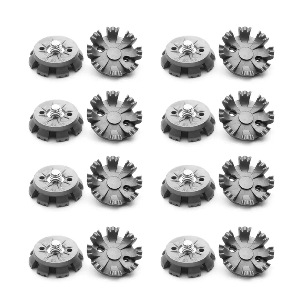 16Pcs Golf Shoes Cleats Rubber Metal Thread Screw Spikes with 8 Contact Points for Enhanced Comfort and Slip Function