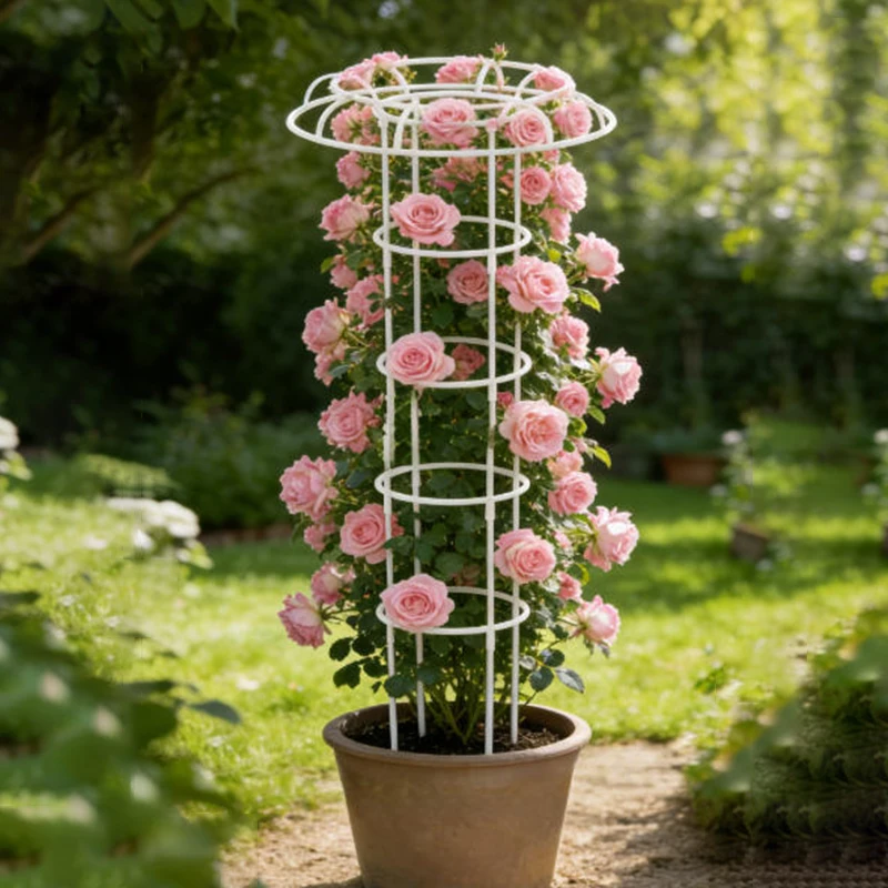 Garden Plant Shelves Umbrella Shape Splicing Flower Stand Outdoors Vegetable Climbing Rattan Trellis DIY Flowers Pot Stands