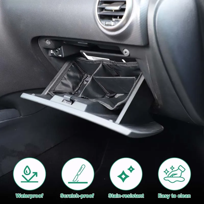 Glove Box Divider Storage Bag Organizer Pouch Glove Compartment Partition Pocket Stowing Tidying For SEAT Leon Mk2 1P1 2008-2012