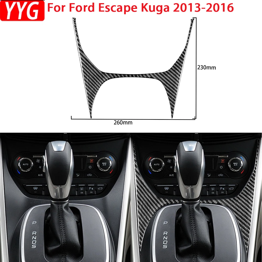 

For Ford Escape Kuga 2013 2014 2015 2016 Carbon Fiber Accessories Car Interior Automatic Climate Control Panel Trim Sticker
