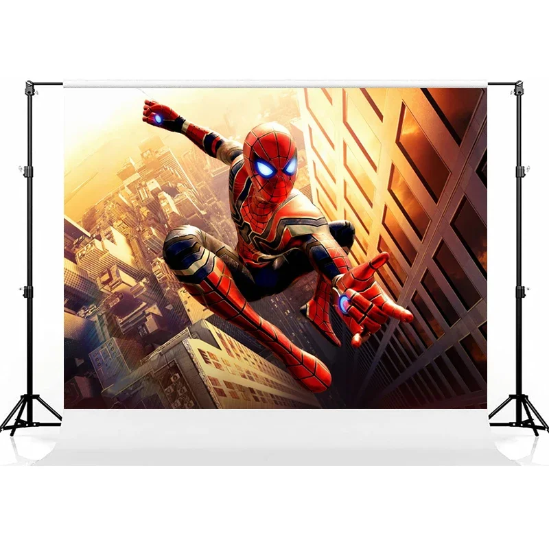 Marvel Spider-Man Series Themed Birthday Background Cartoon Decoration Superhero Gift Banner Party Supplies for Boys and Adults