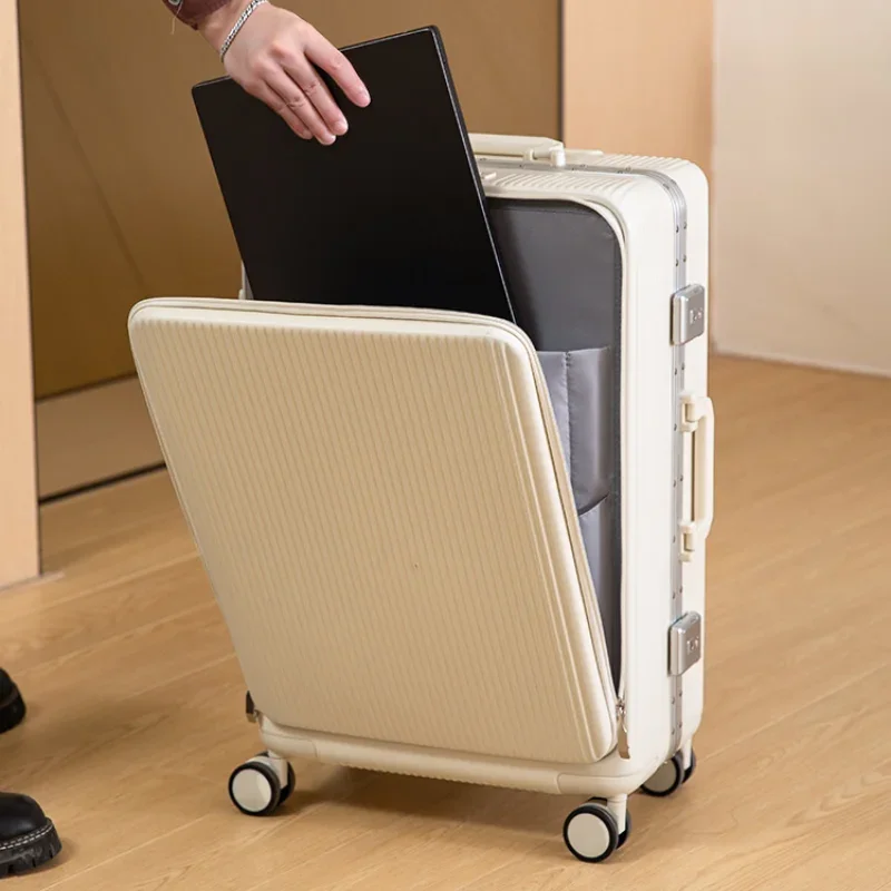 Valise de Voyage de Grande Capacité pour Homme et Femme, Bagage à Main Trolley, Design à la Mode, Mot de Passe, 20, 22, 24, 26 Pouces