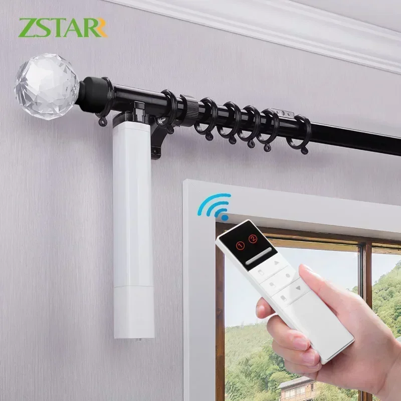 Customized Length Electric Curtain Poles Motorized Smart Curtain Rod For Home