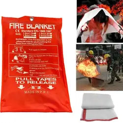 1.0M×1.0M Household Emergency Fire Blanket Fighting Fire Extinguishers Glass Fiber Flame Retardant Cloth Escape Safety Cover