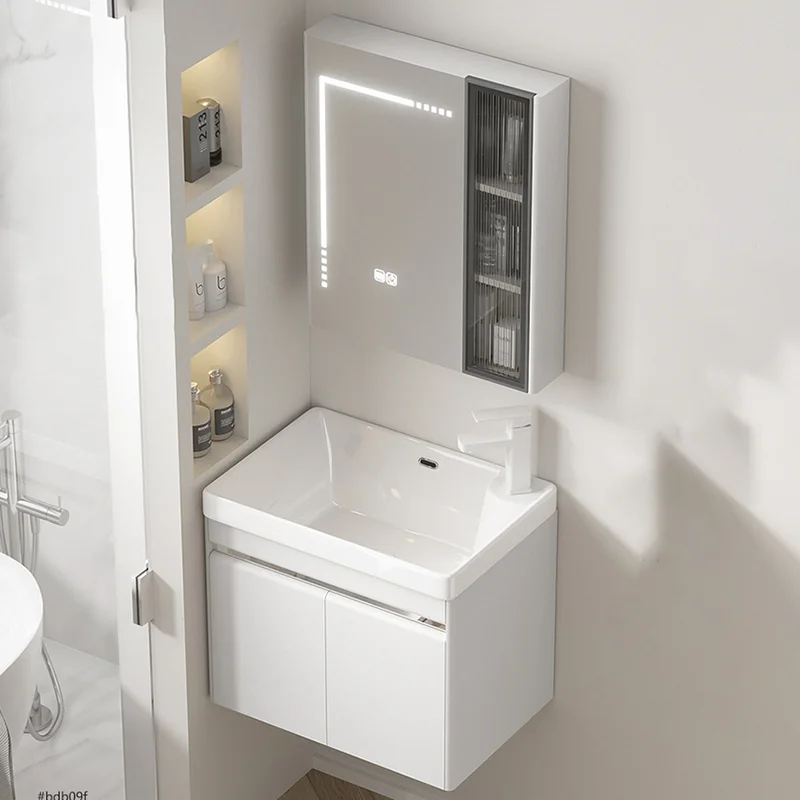 

Space Saving Bathroom Cabinet Open Cabinets Wall Pharmacy Column Washbasin Storage Shelf Closed Toilet Kit Mirrors Sink Gabinete