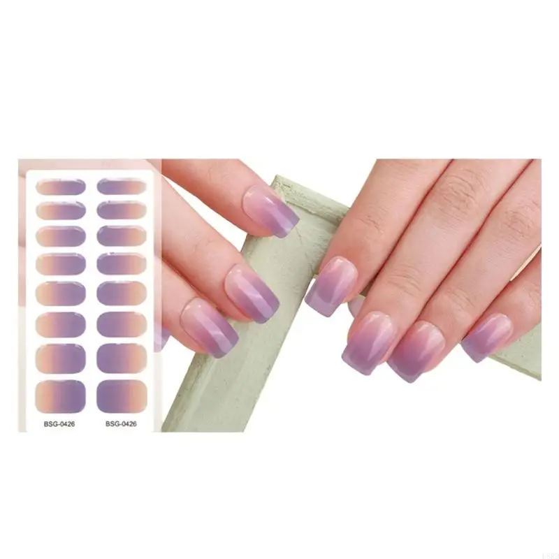 L8RD Nagellakstickers Zelfklevende gelnagelstrips DIY Art-decoratie